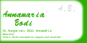 annamaria bodi business card